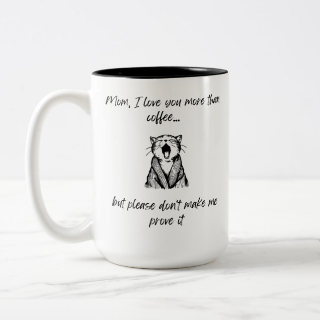 Funny Mthers Day Cat Tasse (Links)