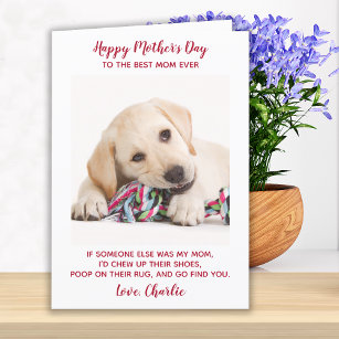 Funny Mthers Day Personalisiert Hund Mama Haustier Feiertagskarte