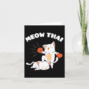 Funny Muay Thai Cats Thai Boxing Fighter Geschenk Karte