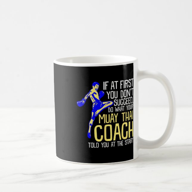Funny Muay Thai Coach Boxing Design  Kaffeetasse (Rechts)