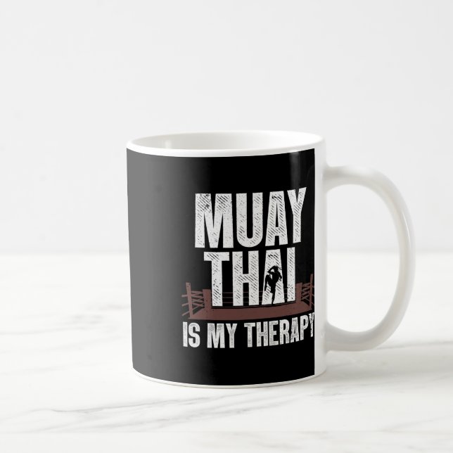 Funny Muay Thai Design für Männer Frauen Kinder Mu Kaffeetasse (Rechts)