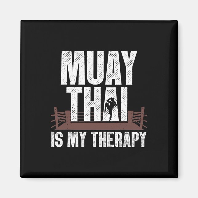 Funny Muay Thai Design für Männer Frauen Kinder Mu Magnet (Vorne)