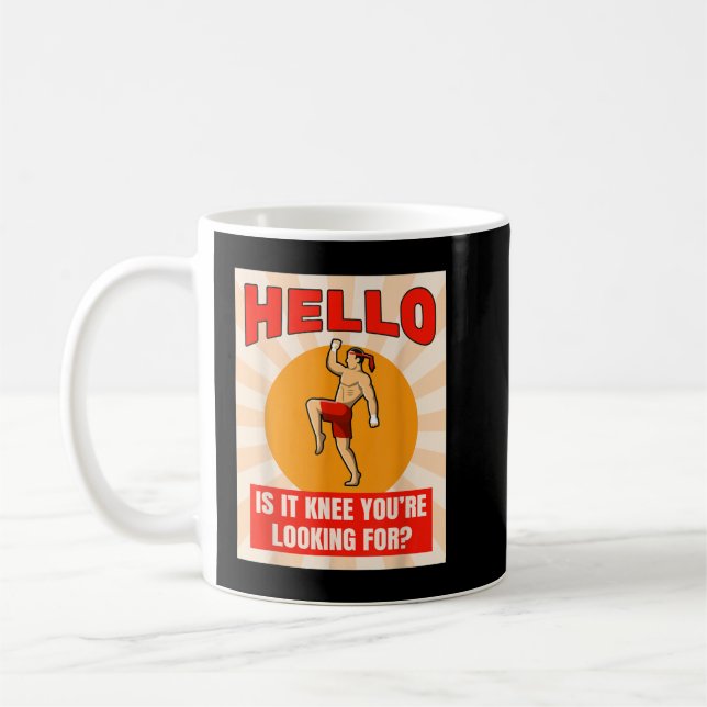 Funny Muay Thai Fighter Knie Thai Boxing Geschenk  Kaffeetasse (Links)