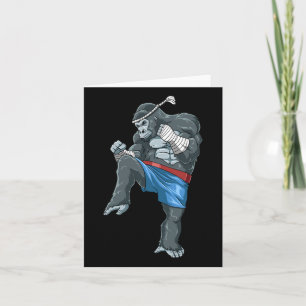 Funny Muay Thai Gorilla - Thai Boxing Karte
