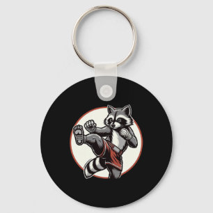 Funny Muay Thai Raccoon Thai Boxing Martial Arts Schlüsselanhänger