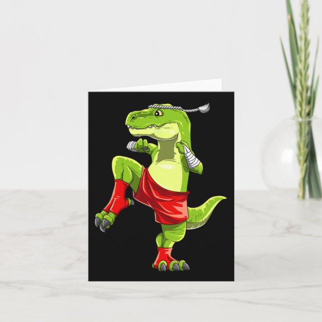 Funny Muay Thai T-rex - Thai Boxing Karte (Vorderseite)