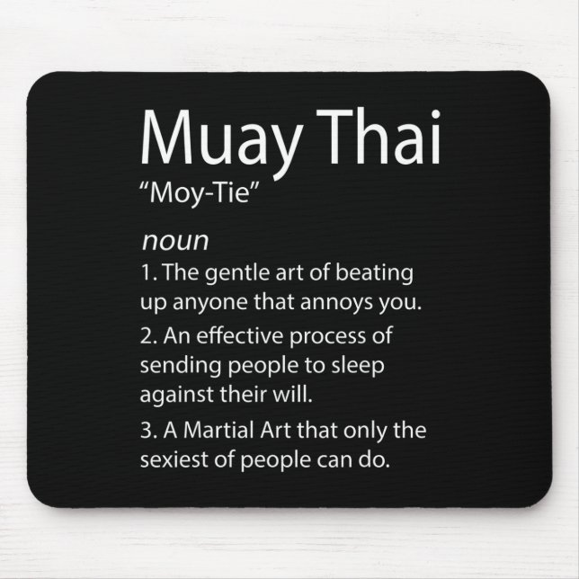 Funny Muay Thai und Thai Boxing - Muay Thai Defini Mousepad (Vorne)