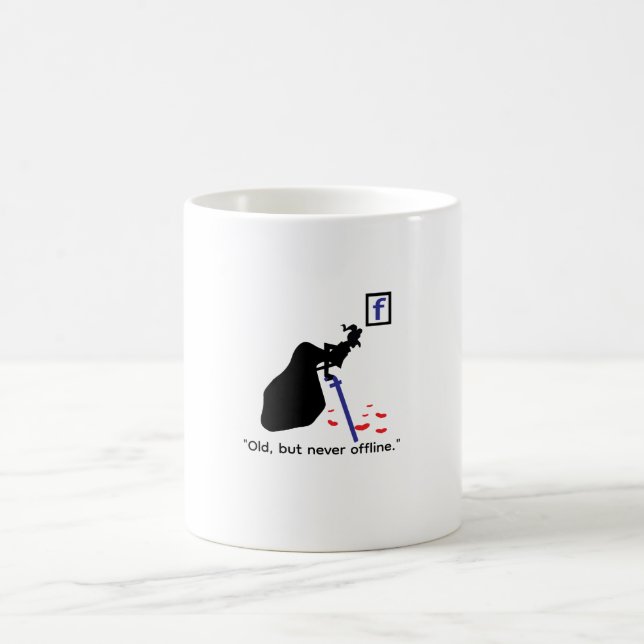Funny mug about social media, humorous mug,  kaffeetasse (Mittel)