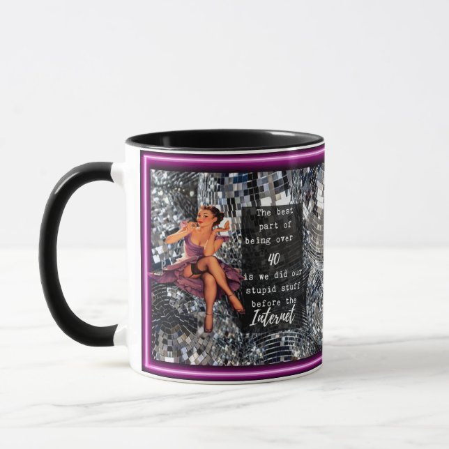 Funny Mug Coffee Best Friend Gift "Over 40" Tasse (Links)