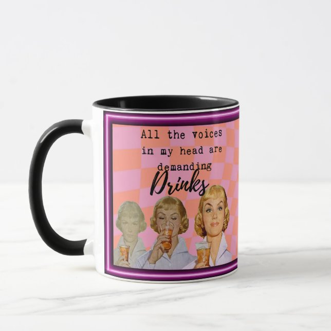 Funny Mug Coffee Best Friend Gift "Voices" Tasse (Links)