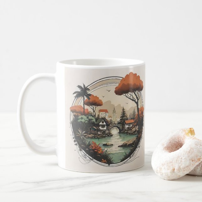 Funny Mug For Nature Lovers XIV 1 Kaffeetasse (Mit Donut)