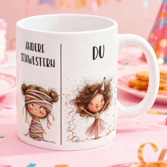 Funny Mug for Sisters in German Kaffeetasse (funny mug other sisters)