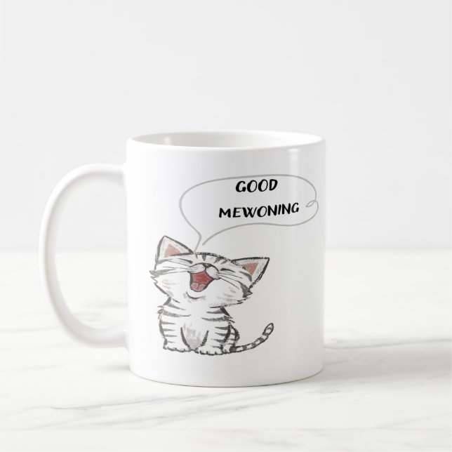 Funny Mug für Liebhaber von Katzen Kaffeetasse (Links)