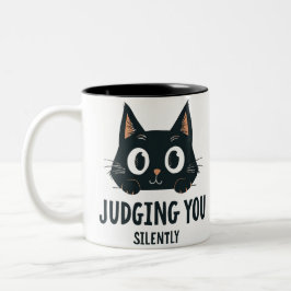 Funny mug Judgmental Cut Cat Cups Geschenk Zweifarbige Tasse