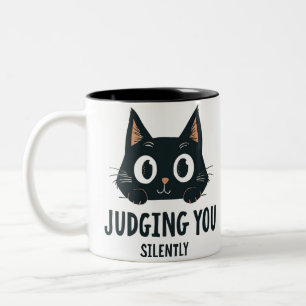 Funny mug Judgmental Cut Cat Cups Geschenk Zweifarbige Tasse