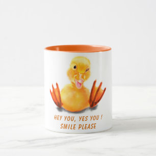 Funny Mug mit spielerischem Duckling Lächeln - Dei Tasse
