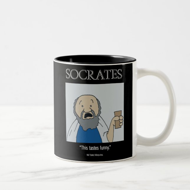 Funny Mug - Sokrates-Tasse Zweifarbige Tasse (Rechts)