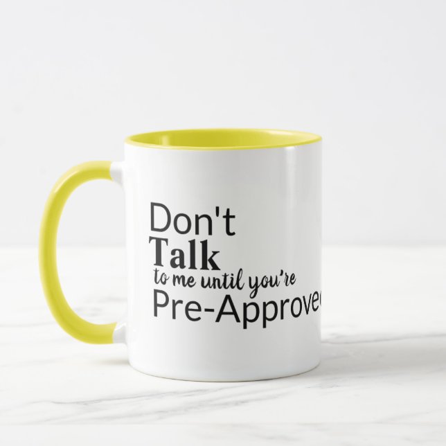 Funny Mug: Sprich nicht mit mir bis Tasse (Links)