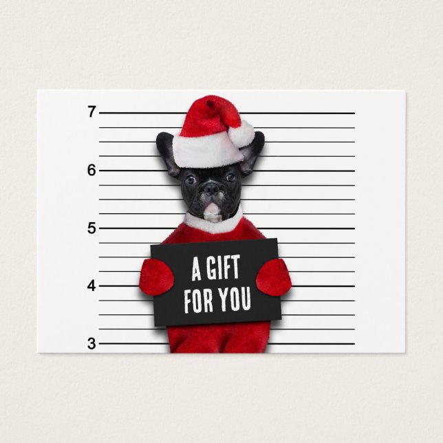 Funny Mugshot Bad Santa's Dog Weihnachtsgeschenkka (Vorderseite)