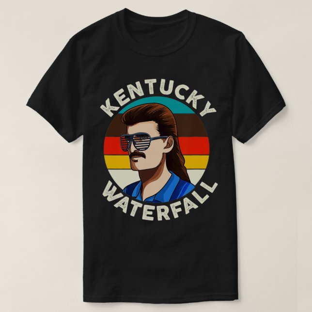 Funny Mullet Kentucky Wasserfall Redneck Mullet T-Shirt (Design vorne)