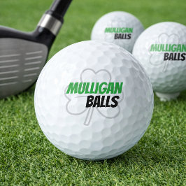 Funny Mulligan Balls Green Irish Clove Golf Balls Golfball