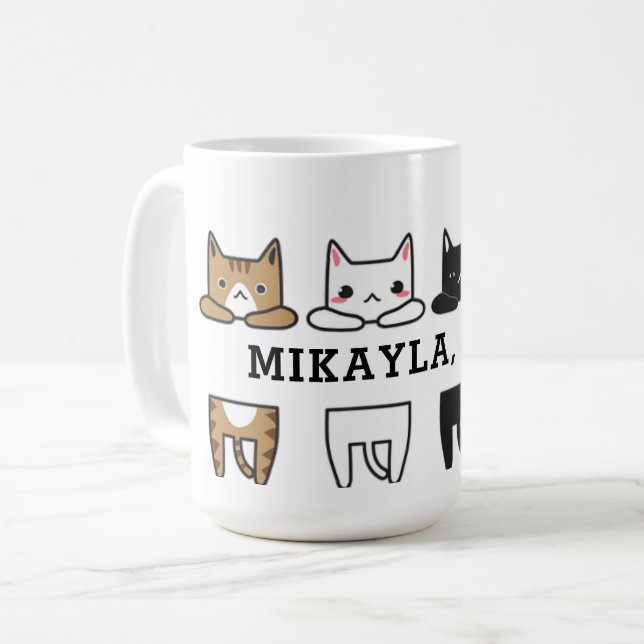 Funny Multicolor Cat Frame   Kaffeetasse (Vorderseite Links)