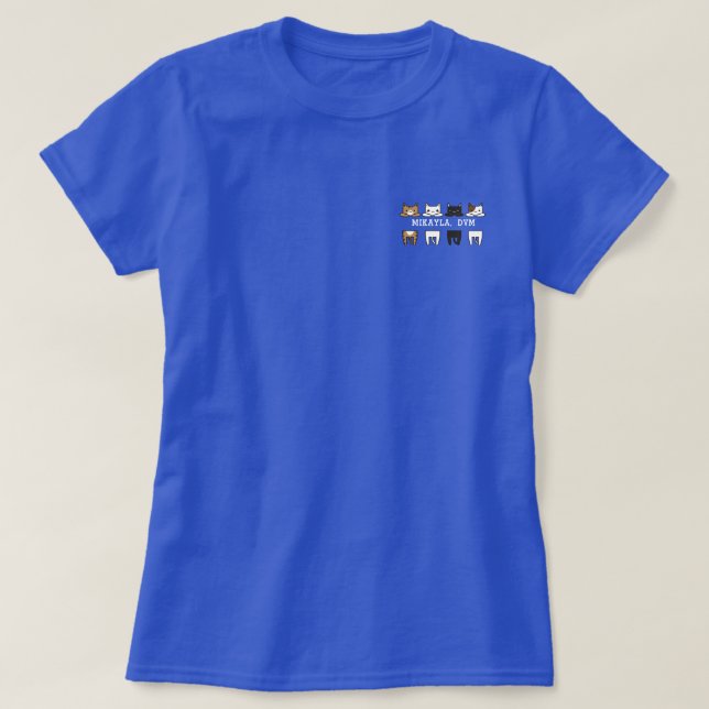 Funny Multicolor Cat Frame T - Shirt (Design vorne)