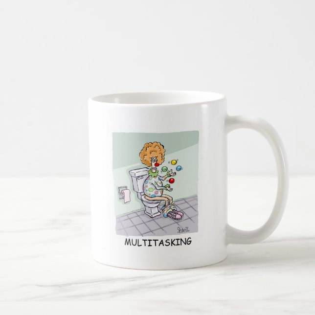 Funny Multitasking Juggling Clown Tasse (Rechts)