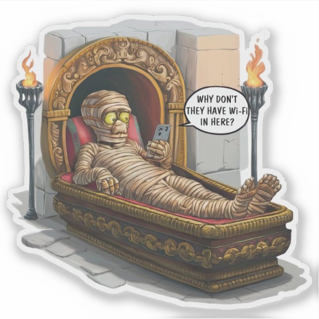 Funny Mummy Aufkleber (Vorderseite)