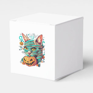 Funny Mummy Cat Halloween Geschenkschachtel