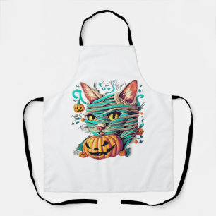 Funny Mummy Cat Halloween Schürze