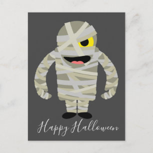 Funny Mummy Zombie Halloween Thema Postkarte