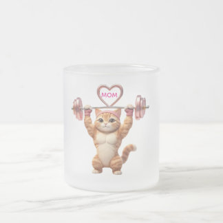 Funny Muscular Cat Mother's Day Gym Mom Coffee Mug Mattglastasse