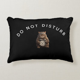 Funny Muscular Cat Off Duty Pillow Dekokissen