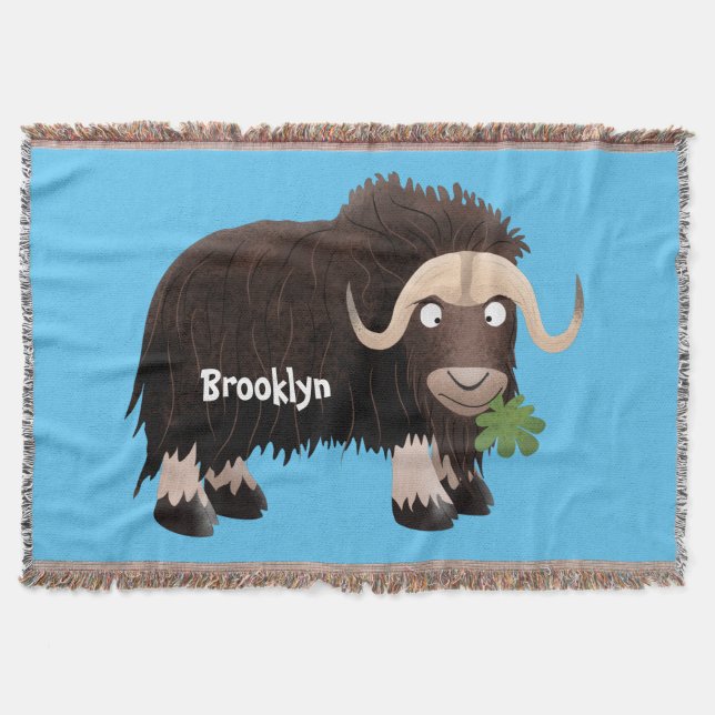 Funny muse ox Cartoon Illustration Decke (Vorderseite)