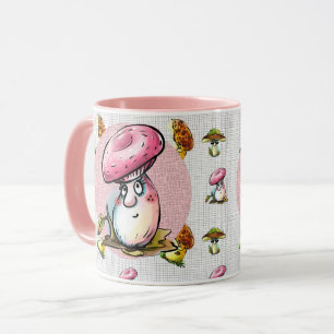 Funny Mushroom Cartoon Tasse