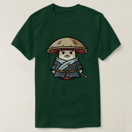 Funny Mushroom Ronin Wandering Samurai Illustratio T-Shirt