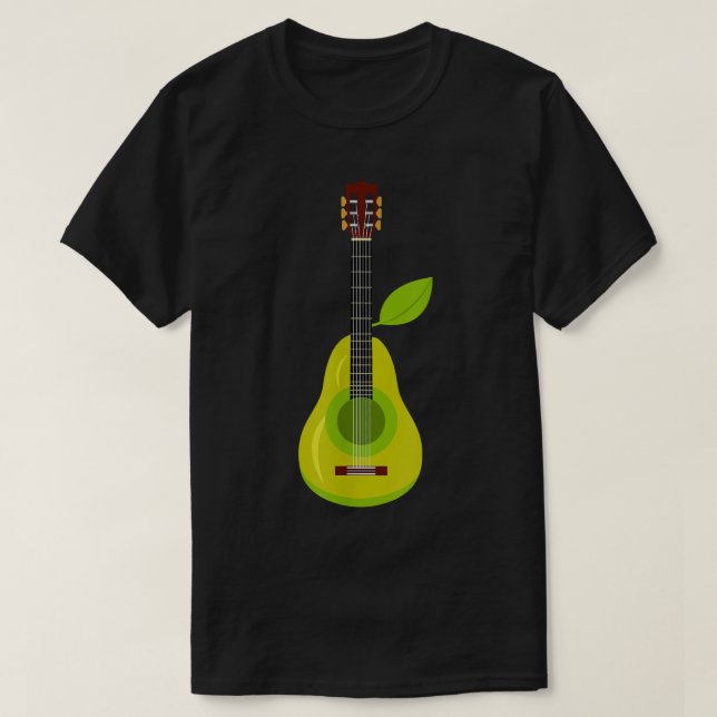 Funny Music Acoustic Guitar Pear Fruit 882 T-Shirt (Design vorne)
