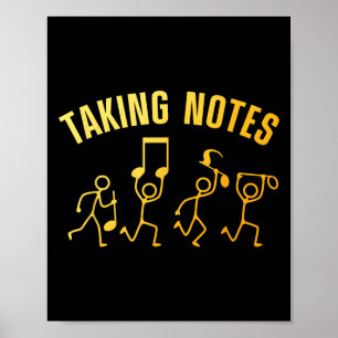 Funny Music Art for Men Musical Note Gag Mus Poster