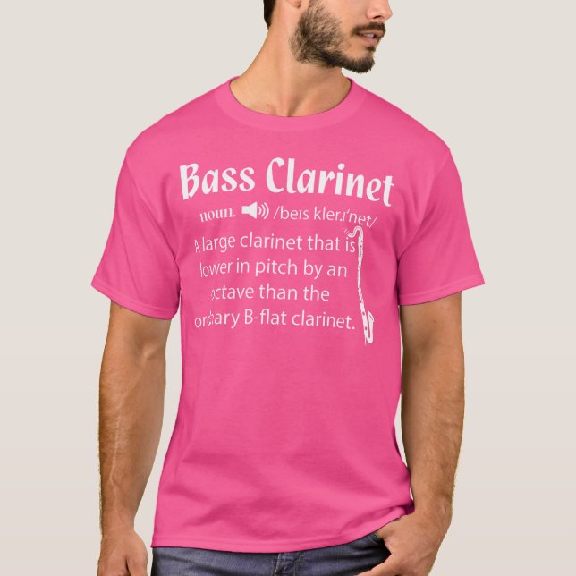 Funny Music Bass Klarinette Definition für Orch T-Shirt (Vorderseite)