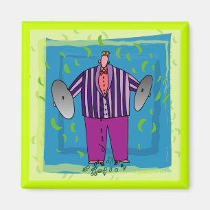 Funny Music Cartoon Magnet