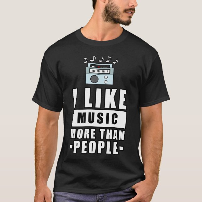Funny Music Design T-Shirt (Vorderseite)