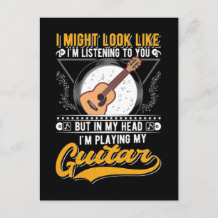 Funny Music Lover Gitarrist Acoustic Guitar Postkarte