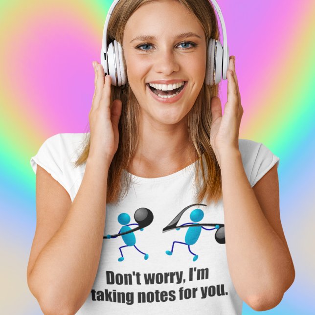 Funny music, notiert T-Shirt (Von Creator hochgeladen)