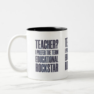Funny Music Teacher - Educational Rockstar Zweifarbige Tasse