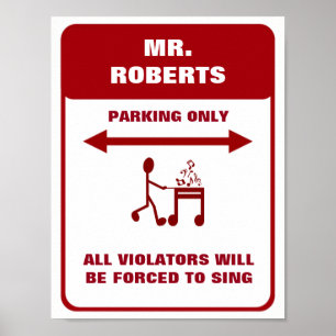 Funny Music Teacher Parking Poster- Customizable Poster