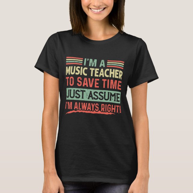 Funny Music Teacher T - Shirt (Vorderseite)