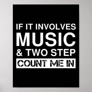 Funny Music und zwei Step Tanzen Texas Kalifornien Poster