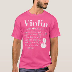 Funny Music Violin Noun Definition für Orchester T-Shirt