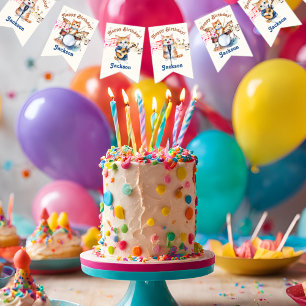 Funny Musical Cats Karaoke Kindergeburtstag Party Wimpelkette